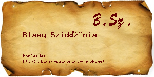 Blasy Szidónia névjegykártya